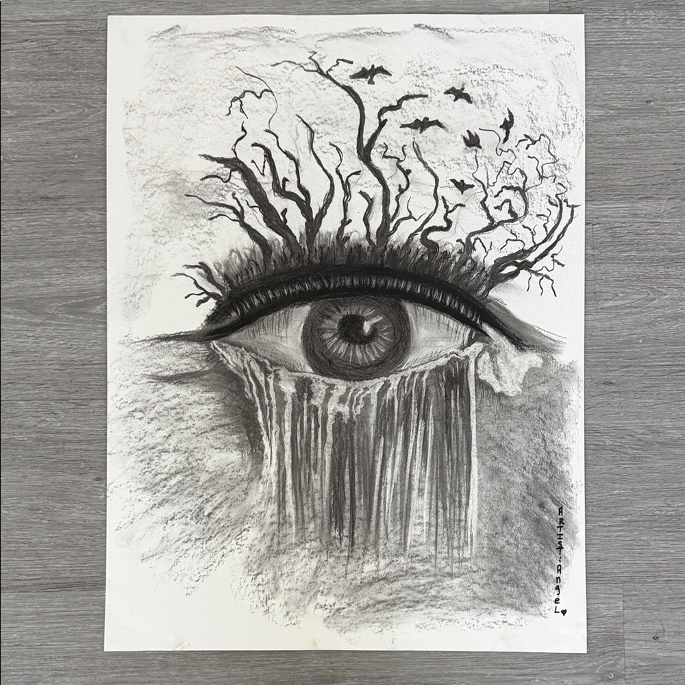 Monochrome Eye Art Print